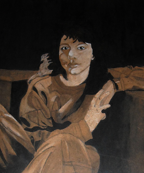 Self-Portrait: Acrylic on Wood